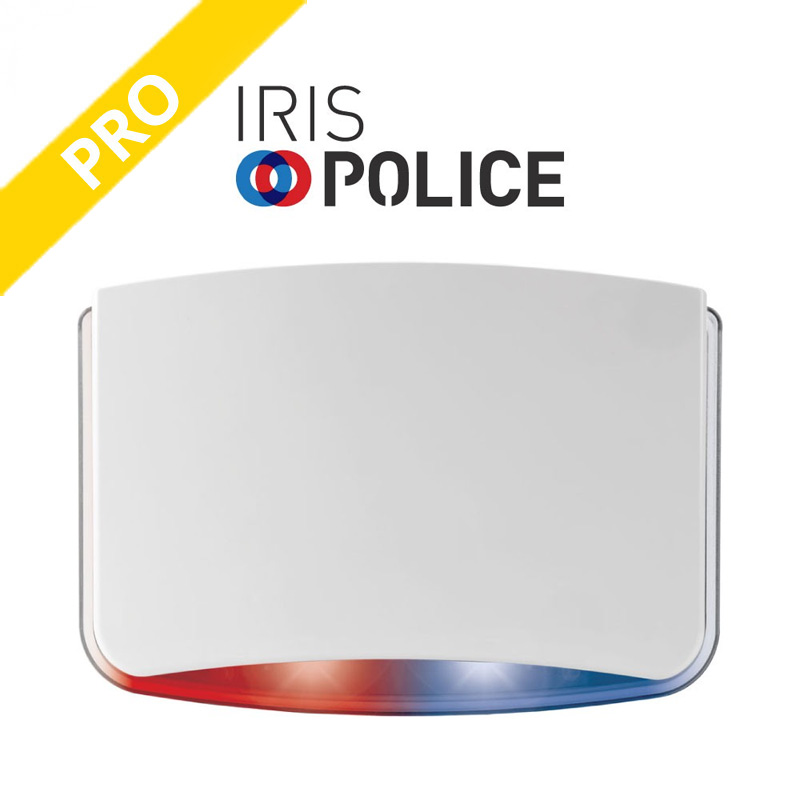 SIGMA IRIS POLICE (White) Αυτόνομη σειρήνα συναγερμού GRADE 3 με εναλλασσόμενο LED (Red-Blue) και ήχο περιπολικού
