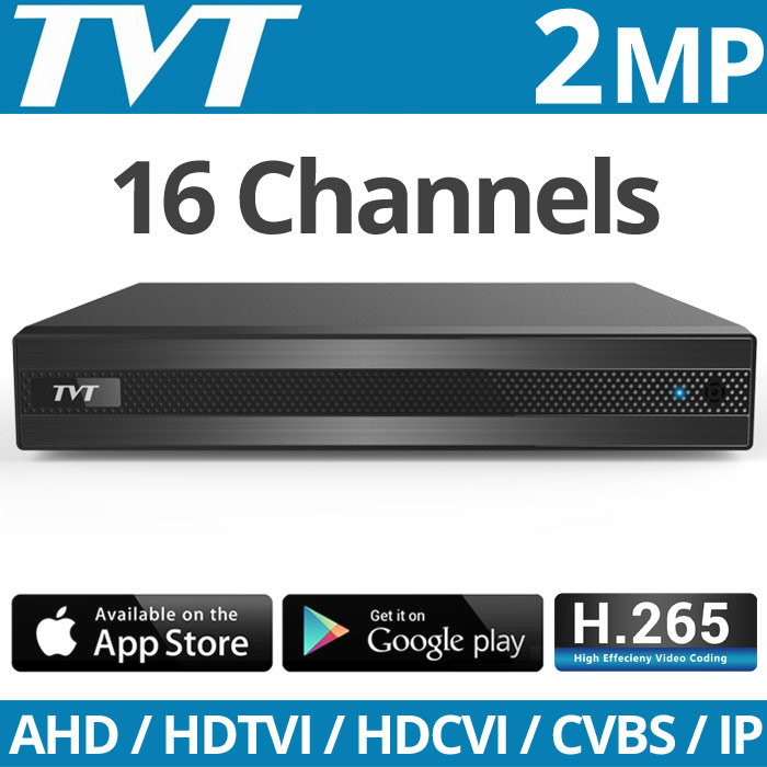 TVT TD-2116NS-HL-C H.265 Πενταυβριδικό Καταγραφικό DVR 16 καμερών H.265 1080p TVI/AHD/CVI/IP/CVBS