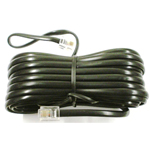 TEL-1500Β Καλώδιο τηλεφώνου με άκρα 6x4 (RJ-11) Μαύρο, μήκος 15 μέτρα