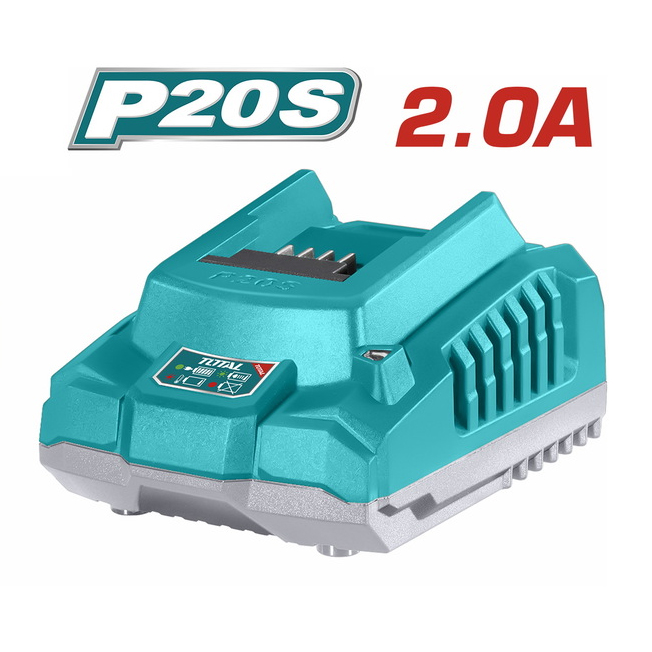 TOTAL TFCLI2001E Ταχυφορτιστής για Μπαταρία Λιθίου 20V P20S SHARE+ 
