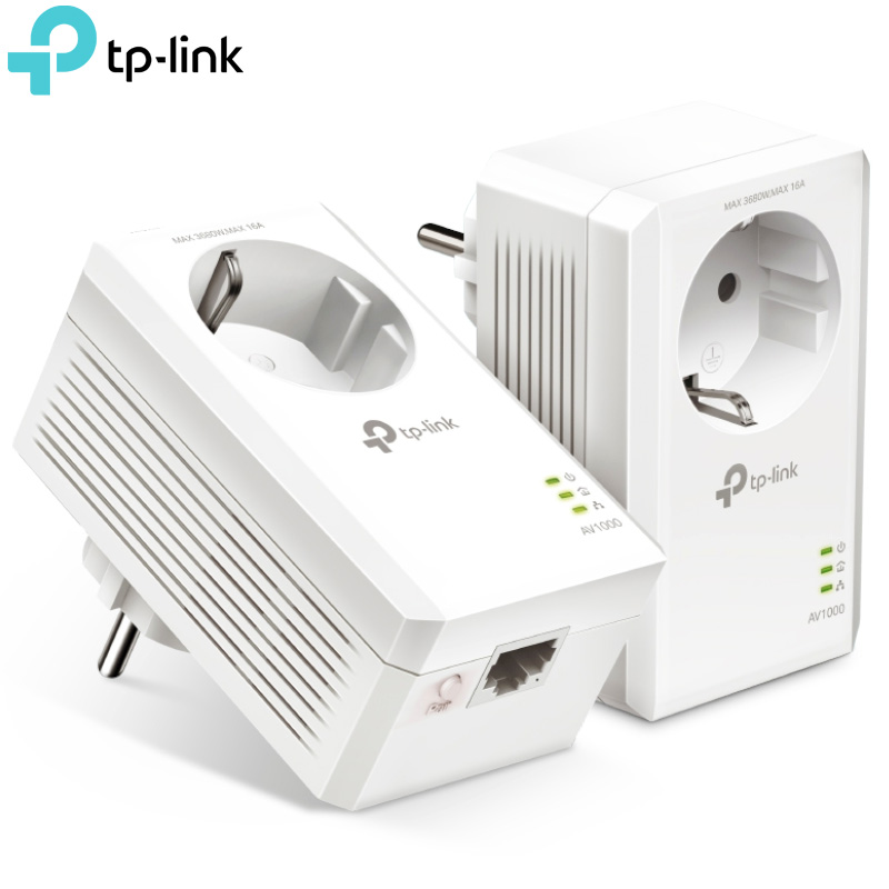 TP-LINK TL-PA7017P KIT V4.0 AV1000 Gigabit Passthrough Powerline Starter Kit