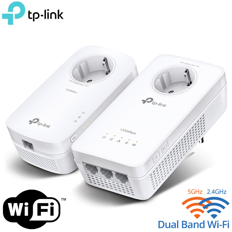 TP-Link TL-WPA8631P KIT 2-Pack v4.0 AV1300 Passthrough Powerline Wi-Fi Extender