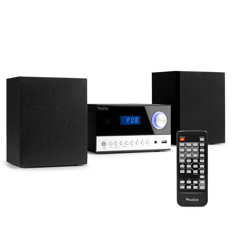 AUDIZIO TOULON Micro HIFI Ραδιόφωνο FM με AUX IN - USB - Bluetooth, CD player και Alarm 102.326