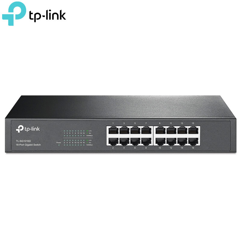 TP-LINK TL-SG1016D v12.0 16-port Gigabit Desktop Switch 10/100/1000 Mbps 