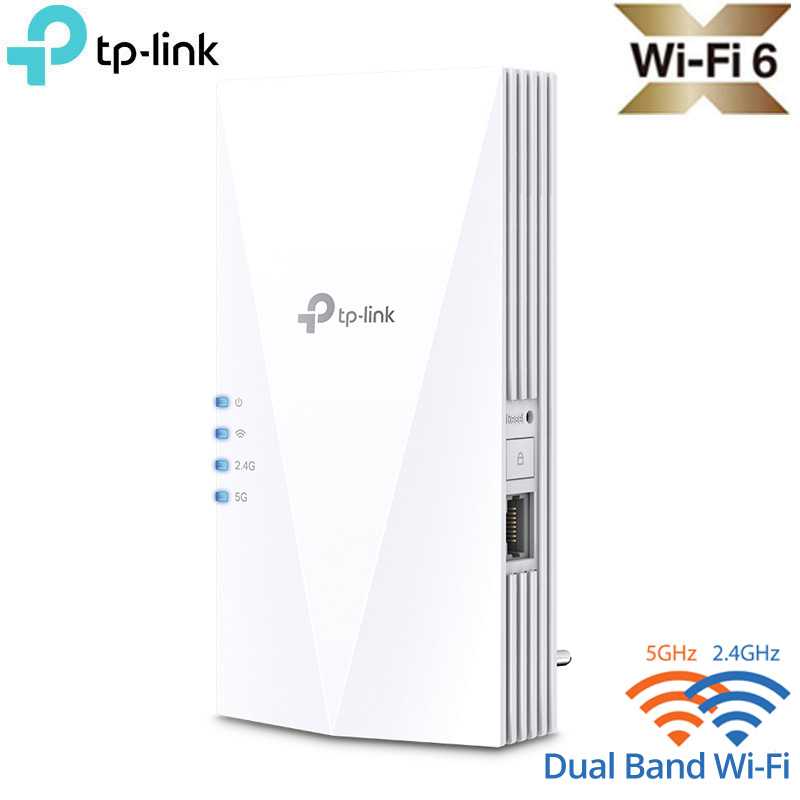TP-Link RE500X v2.0 AX1500 Dual-Band Mesh Wi-Fi 6 Range Extender 2,4GHz and 5GHz  