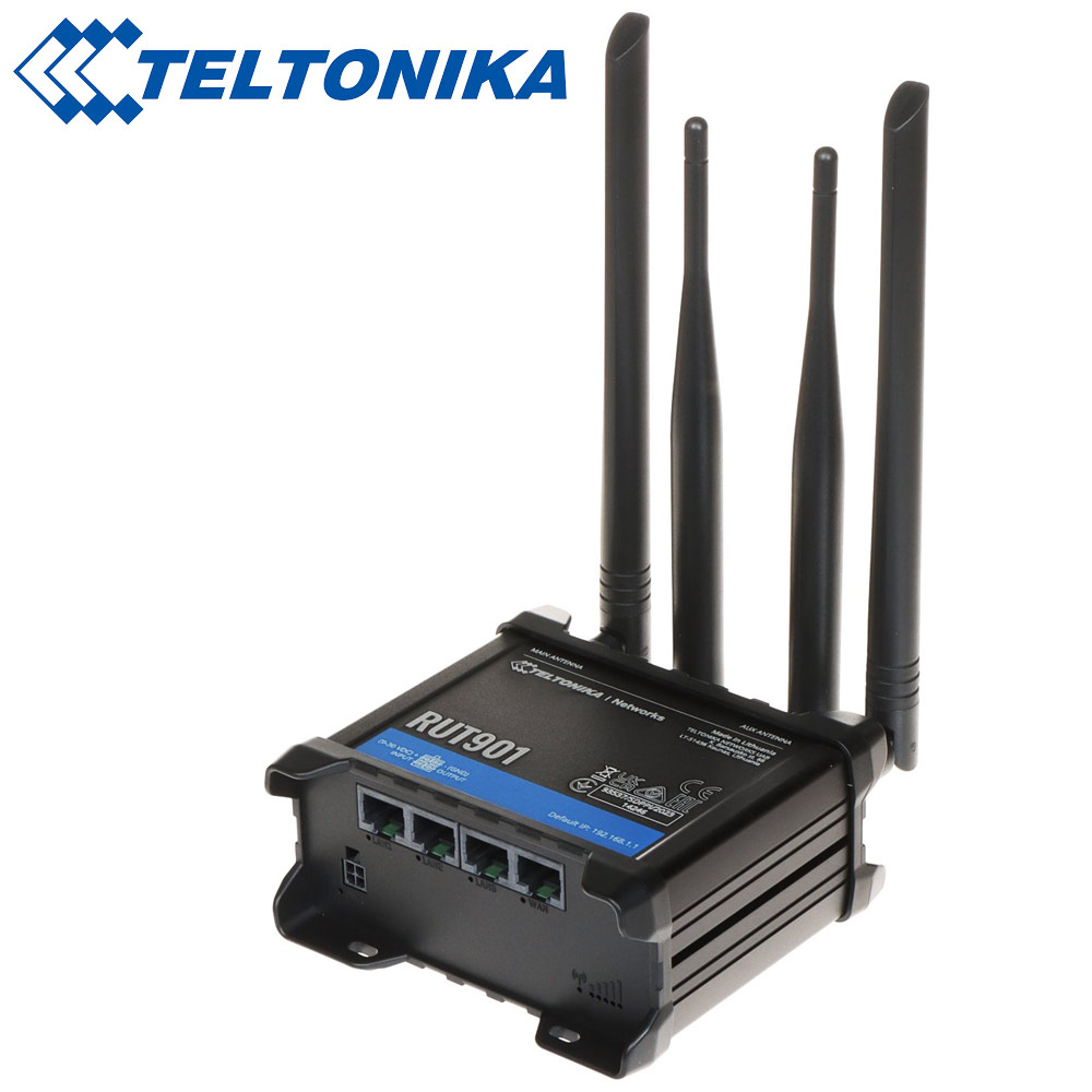 TELTONIKA RUT901 Ασύρματο 4G (LTE) Mobile Router WiFi 2.4GHz με 4x RJ45 και 2x SIM slot (RUT901000000)