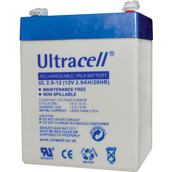 Ultracell UL2.9-12 Επαναφορτιζόμενη Μπαταρία Μολύβδου 12 Volt / 2.9 Ah 