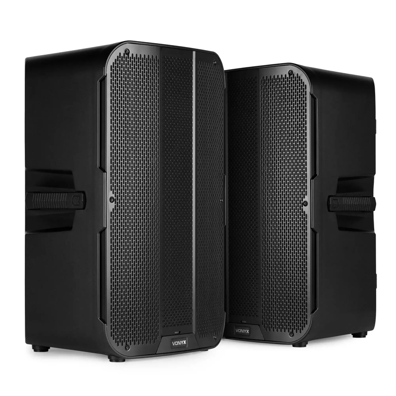 VONYX VD715A Set 2x Bi-Active PA ηχείο PRO 15" 1800 Watt Peak / 450 Watt RMS με Bluetooth (TWS) και DSP 178.283