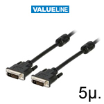 VALUELINE VLCP 32000 B5.00 Καλώδιο DVI-D Dual αρσ. - DVI-D Dual αρσ. 5m