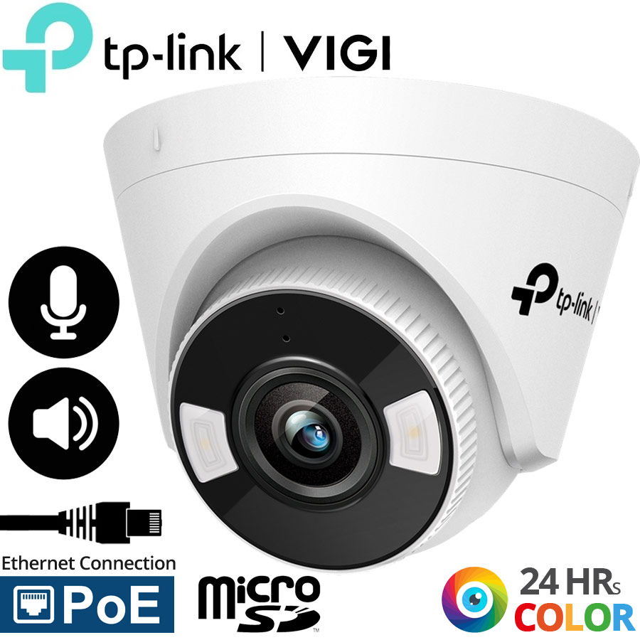 TP-LINK VIGI C440 2.8mm Ενσύρματη Δικτυακή IP κάμερα 4Mpixels, Fulll-Color, MicroSD, PoE, IR 30m, Mic, Speaker