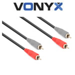 VONYX CX340-3 Καλώδιο 2 x RCA αρσενικά σε 2 x RCA αρσενικά 3m 177.786