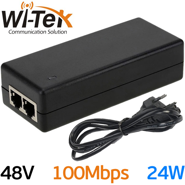 Wi-Tek WI-POE31-48V PoE Injector 100Mbps 48V 0.5A 24W