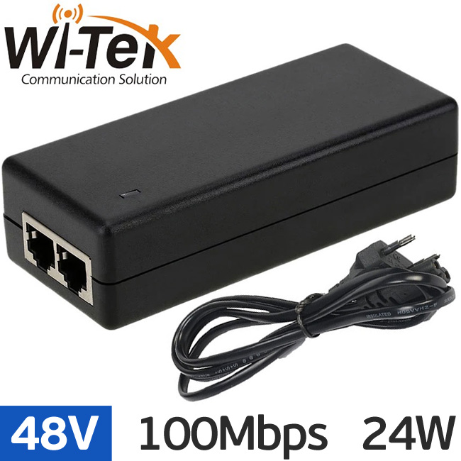 WI-TEK WI-POE31-48V PoE Injector 100Mbps 48V 0.5A 24W
