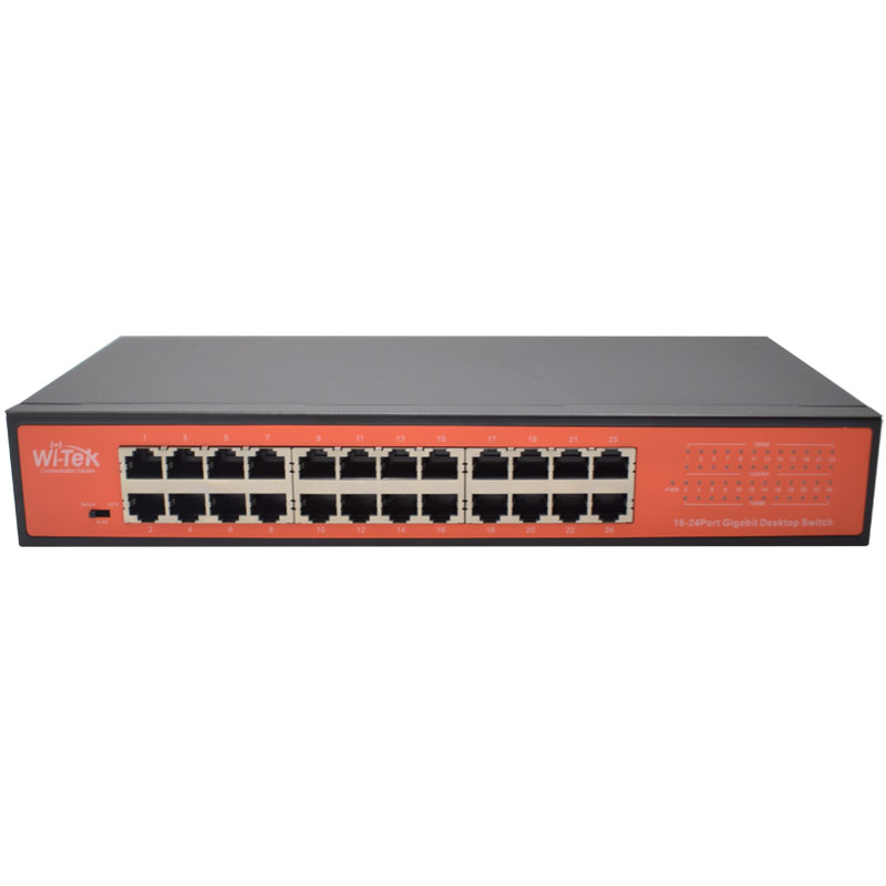 Wi-Tek WI-SG124D (V2) - 24 Ports Gigabit UnManaged Desktop Switch 10/100/1000 Mbps