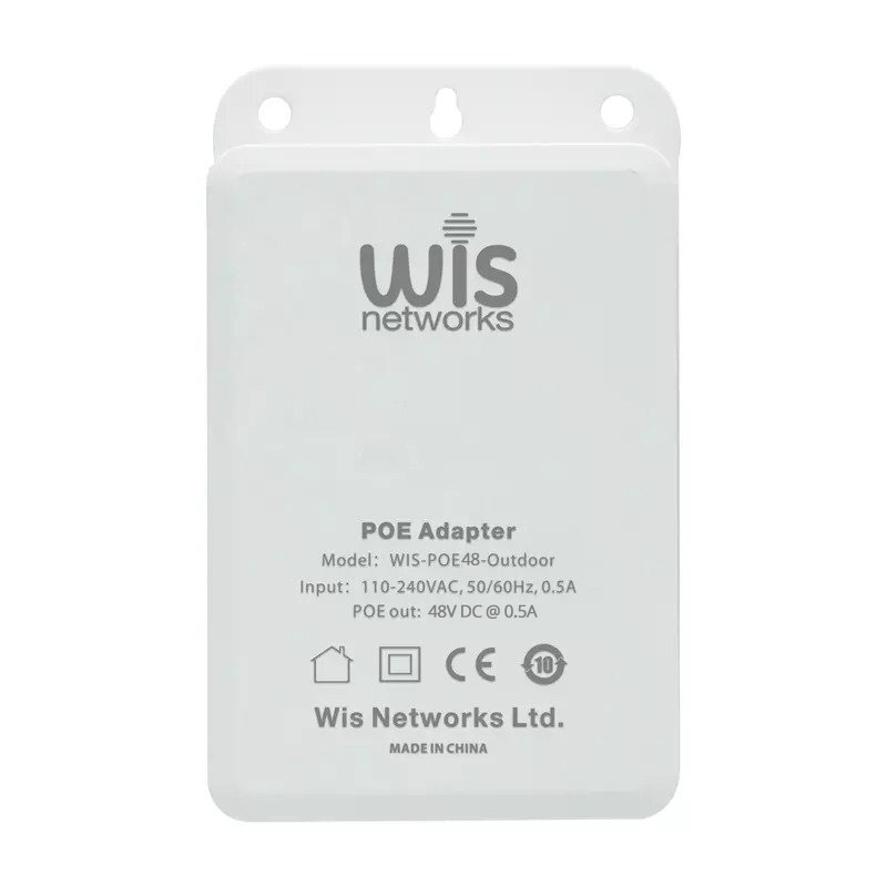 WIS-POE48-Outdoor Outdoor POE Adapter (PoE Injector) 100Mbps 48V 0.5A 24W