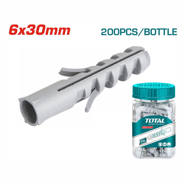 TOTAL WJSP0603011 Ούπα Βύσματα Πλαστικά 6x30mm 200τμχ. 