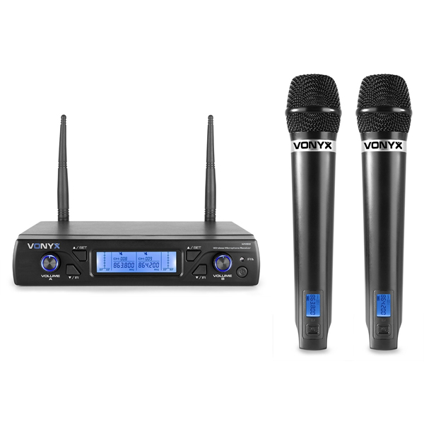 VONYX WM62 Διπλό Ασύρματο Set Μικροφώνων Χειρός UHF 16 Καναλιών 179.262 --