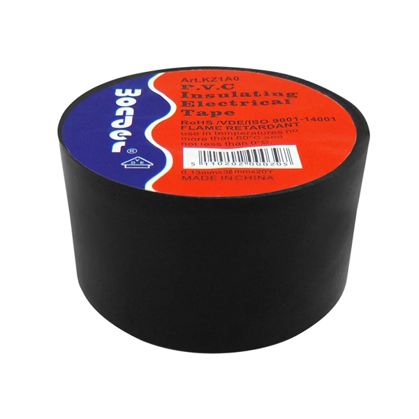 WONDER BLACK K1ZA0 Μονωτική ταινία Φαρδιά 38mm x 18m PVC Μαύρο χρώμα