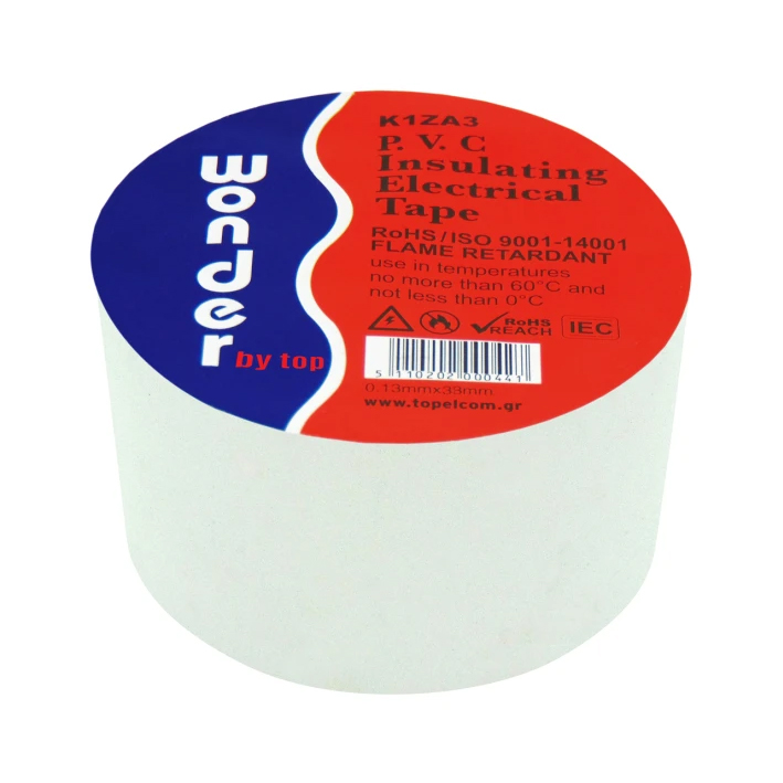 WONDER WHITE K1ZA3 Μονωτική ταινία Φαρδιά 38mm x 18m PVC Ασπρο χρώμα