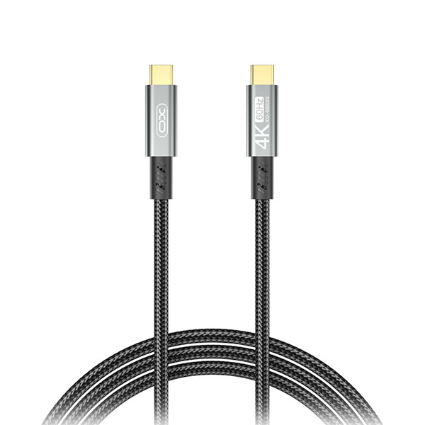 XO-NB-GB020 USB 3.2 Gen Type C σε Type C Ταχείας Φόρτισης και Μεταφοράς Δεδομένων 100W μήκος 1m σε Μαυρό