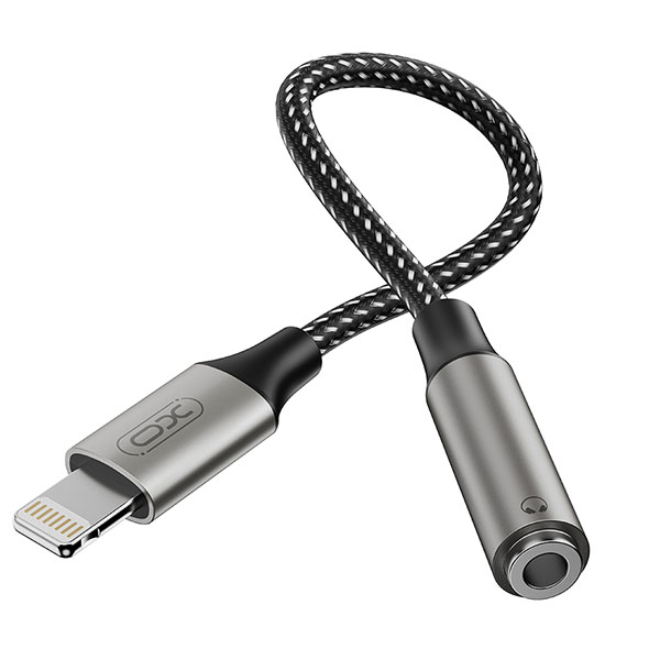 XO-NB-R258C Αντάπτορας Apple Lightning 8-pin αρσ. - 3.5mm θηλ. 0.12m σε γκρι χρώμα