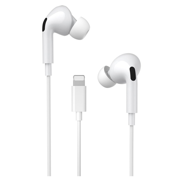 WK Design Y31 Lightning Ενσύρματα Ακουστικά Handsfree In-Ear με Lightning white 6941027606223