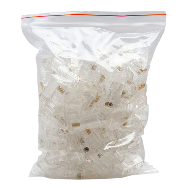 TEL-0080_100pcs Φις Γραμμής Δικτύου RJ45 connector 8P8C YH8-807 (SS320) (100 τμχ)