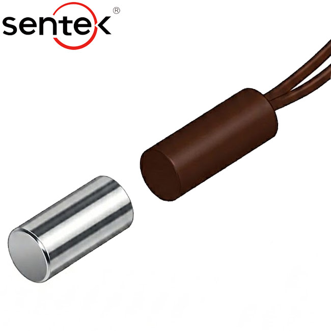 Sentek BR-1014 (ΚΑΦΕ) Πολύ λεπτή Χωνευτή μαγνητική επαφή με μεταλλικό μαγνήτη