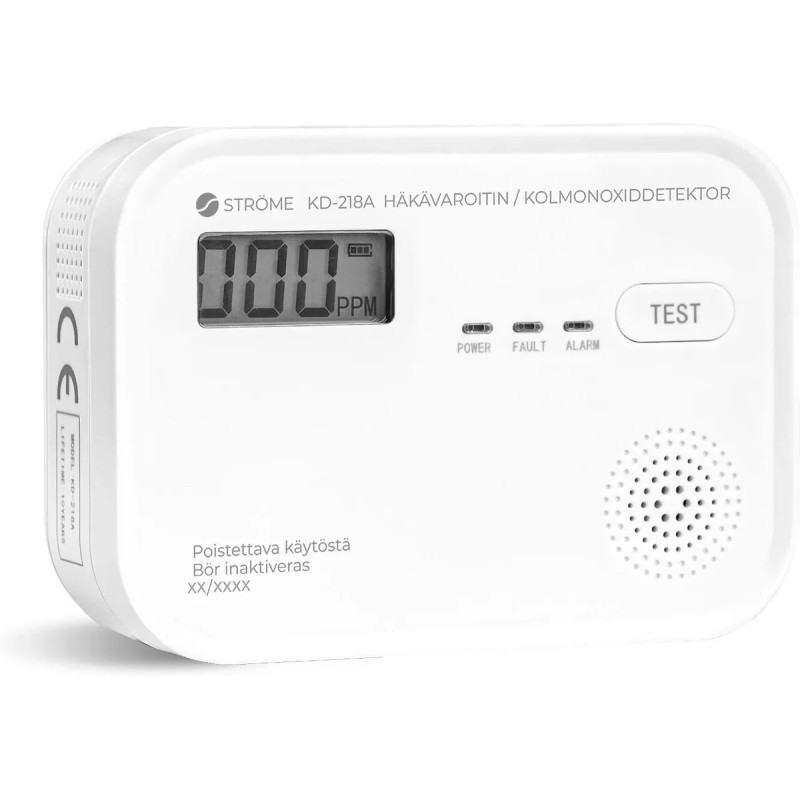 Securstock KD-218A | Αυτόνομος Ανιχνευτής Μονοξειδίου του Άνθρακα (CO Detector) με Ψηφιακή Οθόνη LCD