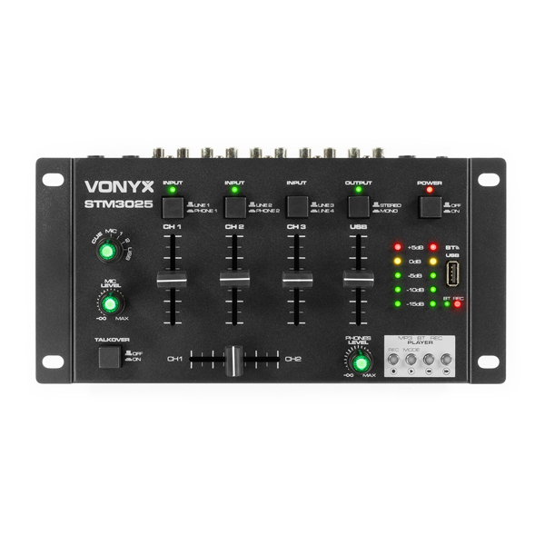 VONYX STM3025 DJ Μίκτης Ήχου 4 Καναλιών με USB/MP3/Bluetooth και Record 172.970