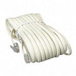 TEL-1000W Καλώδιο τηλεφώνου με άκρα 6x4 (RJ-11) Λευκό, μήκος 10 μέτρα