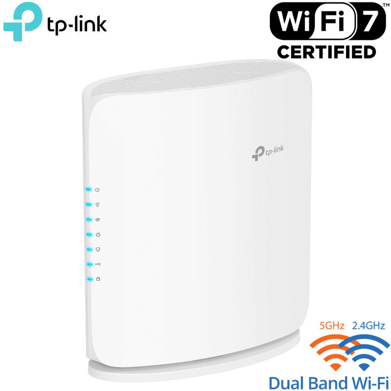 TP-Link Archer BE450 BE7200 Dual-Band Wi-Fi 7 Router με 1x 10G Multi-Gig, 1x 2.5G WAN/LAN, MLO, 4K-QAM, EasyMesh & HomeShield