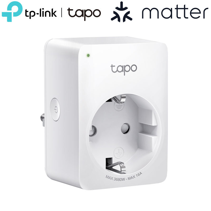 TP-LINK Tapo P110M v1.0 Mini Έξυπνη Πρίζα Wi-Fi Matter με Μετρητή Κατανάλωσης Ενέργειας